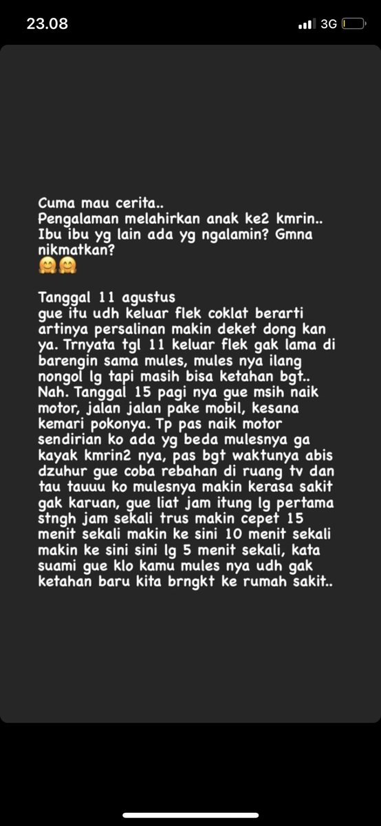 kasihan bgt bacanya.. miris.. duh gustiee bersyukur untung ga ngalamin proses mndrta kyk gni. alhamdulilah 5 mnt brojol in dd tnp rasa syakit.di tangani oleh dokter pmilik RS nya pula (pentingnya kesiapan financial sblm pny anak, krn smua ga bs dbYar cm pk CUINtA) cuih mkntucinta