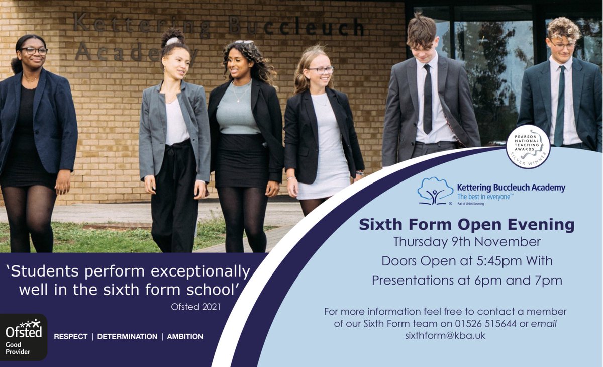 All students in Year 11, whether at KBA or elsewhere, are invited to attend our <a href="/KBA_Sixthform/">KBA_Sixth Form</a> Open Evening on Thursday 9th November. Doors open at 5:45pm. This is an important event for students who are hoping to join our Ofsted ‘Outstanding’ Sixth Form in September 2024.