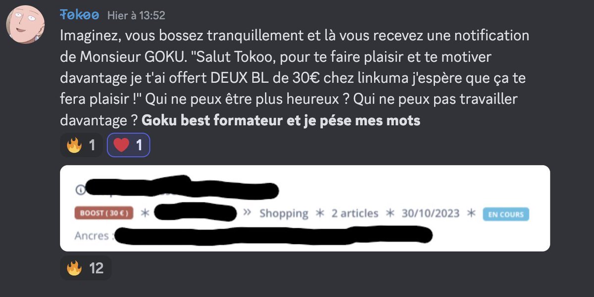 Avant d'être une formation, Ecom Invader, c'est avant tout de l'entraide permanente 

👉 Discord communautaire ultra-actif
👉 je réponds à tous les dm sans exceptions
👉 J'offre des niches pépites à ceux en galères
👉 Des appels de 1H offert gratuitement