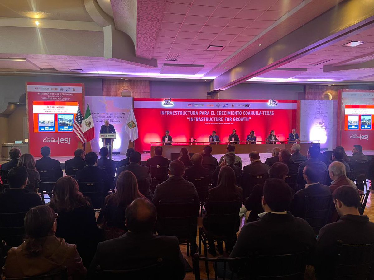 manolojim's tweet image. En la presentación de la conferencia "Infraestructura para el crecimiento Coahuila-Texas" en #Saltillo.  #FuerteCoahuilaEs #PaDelanteCoahuila #ManoloGobernador