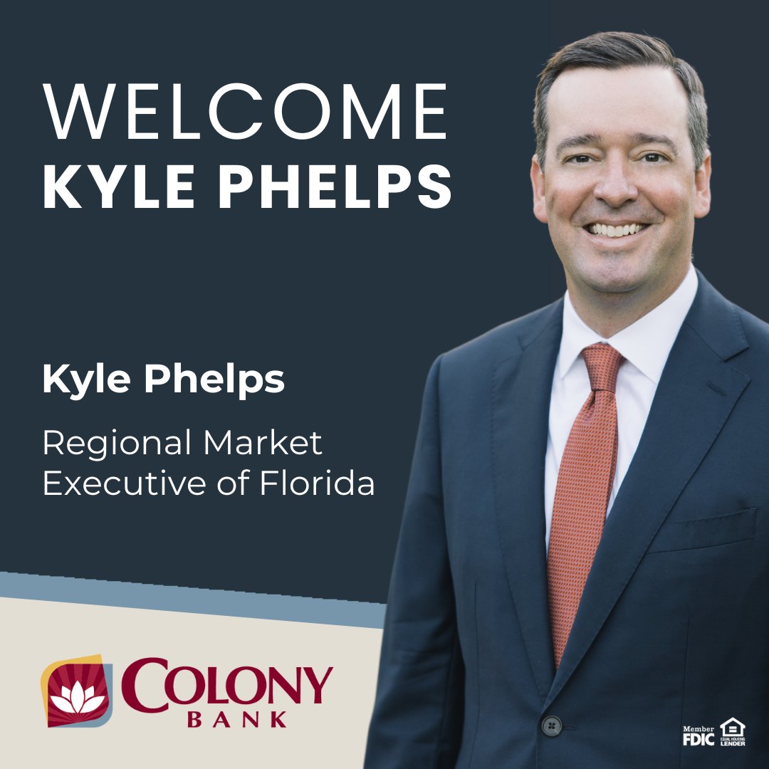 Colony Bank has entered the state of Florida with the addition of Kyle D. Phelps as Regional Market Executive of Florida. Read more: colony.bank/about-us/news/…