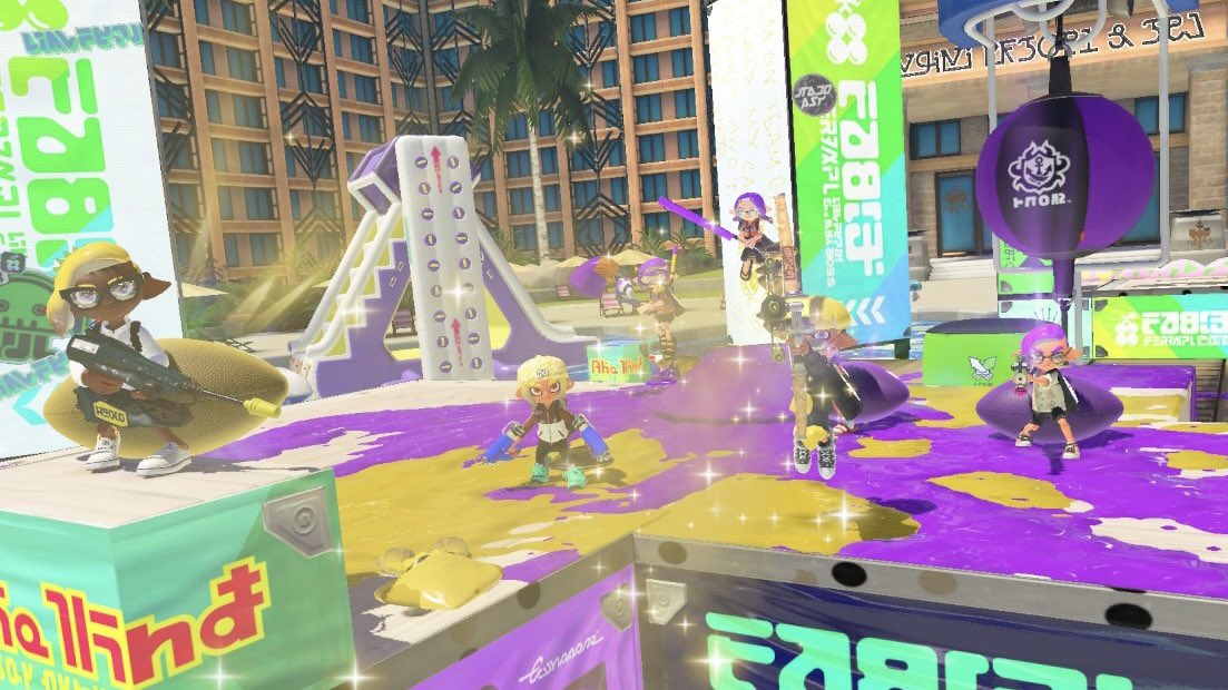 AndyKei_'s tweet photo. GG photos with One in a Krillion and ω-3 during our week 4 match in the DOS 1-year anniversary tournament. #Splatoon3 https://t.co/Q3nG31yIl1