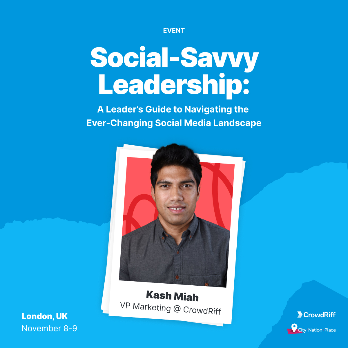 CrowdRiff (@crowdriff) on Twitter photo Heading across the pond for <a href="/citynationplace/">City Nation Place</a> Global 2023! Who's joining? 🙌 Our VP Marketing Kash is leading a session about elevating your destination with social media, and a roundtable on making a big impact with your small budget as a DMO: citynationplace.com/global/home #CNPGlobal23 Heading across the pond for <a href="/citynationplace/">City Nation Place</a> Global 2023! Who's joining? 🙌 Our VP Marketing Kash is leading a session about elevating your destination with social media, and a roundtable on making a big impact with your small budget as a DMO: citynationplace.com/global/home #CNPGlobal23