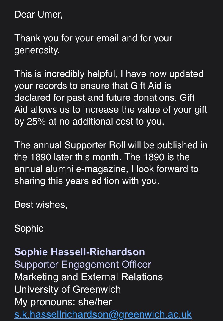 Big thanks to the University of Greenwich for their timely and helpful email reply! Appreciate the support and guidance from your team - you guys rock! 🎓🙌 #ThankYou #UniversityOfGreenwich #GreatSupport @UniofGreenwich