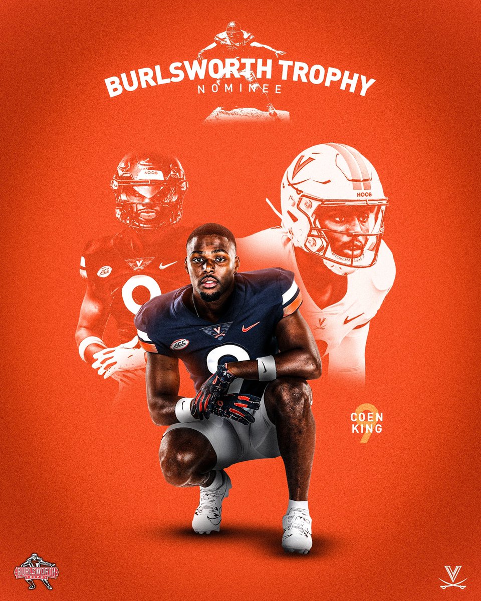 “Given to the most outstanding football player who began his career as a Walk-On.”
Congrats to our man <a href="/coenking_/">Coen King</a>  🔶🔷
1.15.41🕊 

#UVAStrong | #GoHoos⚔️