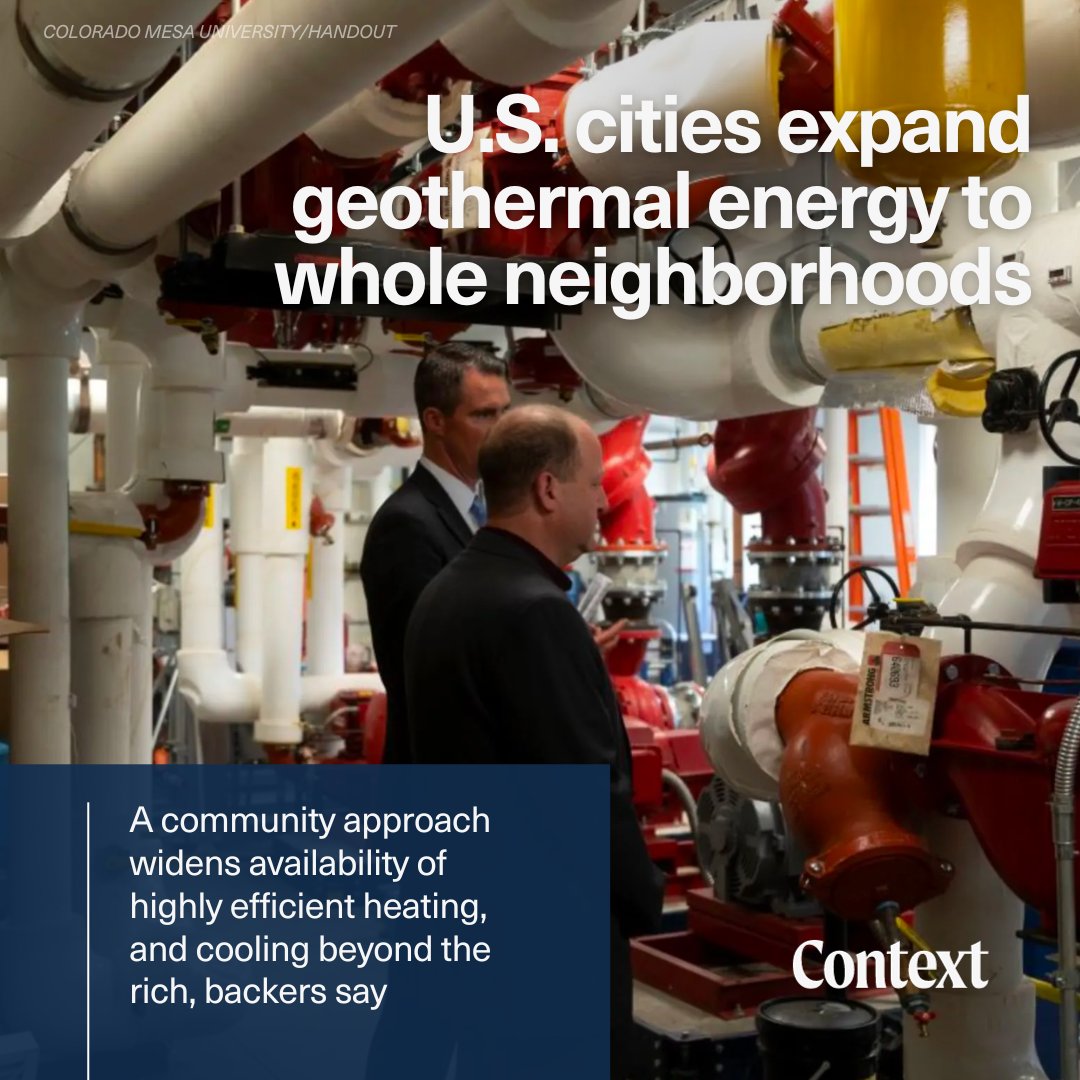 Geothermal is the missing piece in a move to green energy, says @zeynebmagavi, director of the Home Energy Efficiency Team. As gas infrastructure ages and more localities put in place green goals, the opportunity is vast – and not just for the rich. 🔗 context.news/just-transitio…