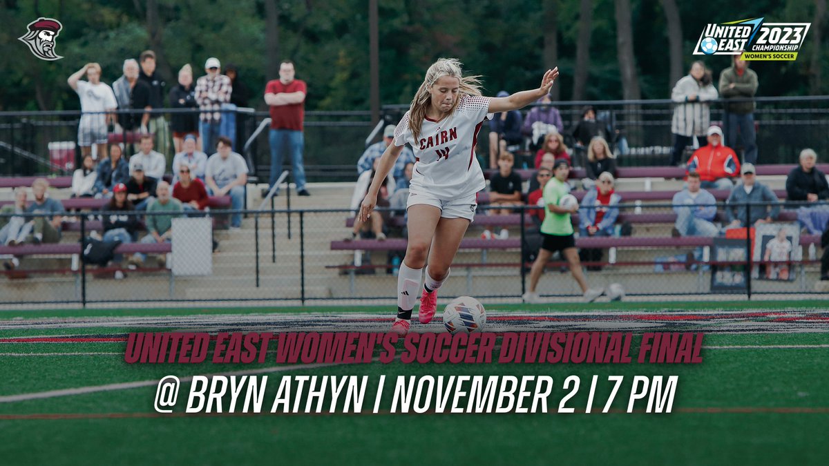 CairnAthletics's tweet photo. Mark your calendars because Cairn Women's Soccer is competing in the @gounitedeast Women's Soccer Divisional Final, Thursday night at Bryn Athyn, the biggest game of the year thus far. Come out and support!
#PursueExcellence #CairnWSOC https://t.co/qVOSadMekq
