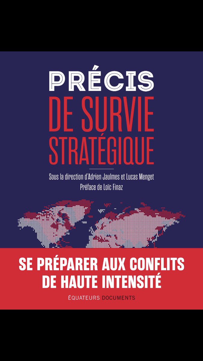 Le meilleur moyen de prévenir les conflits de demain ? Les regarder en face, sur cartes, pour en décrypter les enjeux sur mer, sur terre, dans les airs, et dans le cyber. Merci @lucasmenget & @AdrienJaulmes pour l’envoi de ce Précis si instructif dans notre monde fluctuant. ⤵️