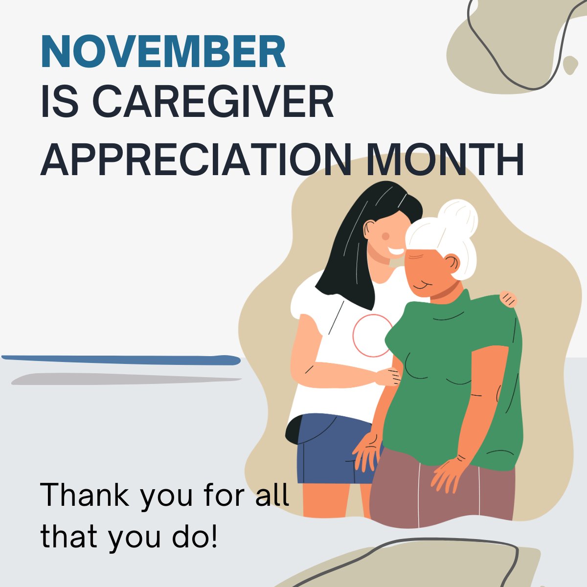 November is also Caregiver Appreciation Month! Thank you to all of our awesome caregivers! We appreciate all that you do! #CaregiverAppreciation