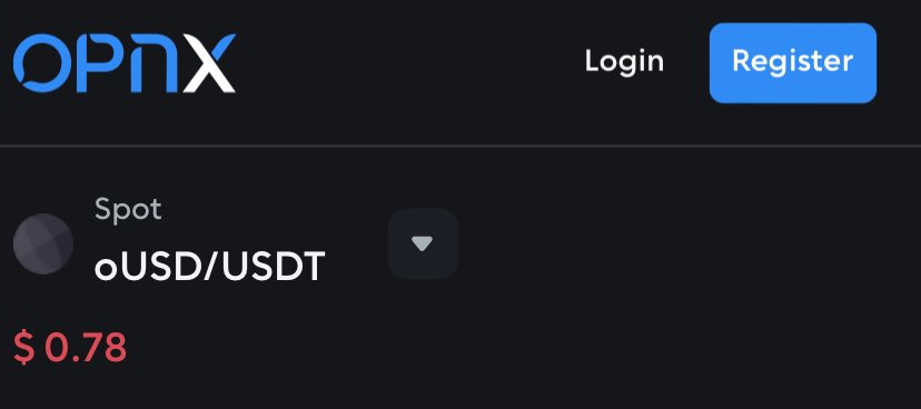 Mark Scammer Lamb’s new scammy exchange, OPNX, is crashing fast. The $oUSD there now trades at way below $1.