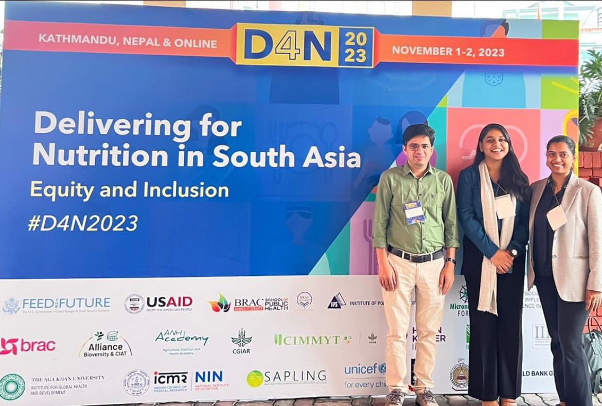 At #D4N2023 ! Kudos to @PMenonIFPRI and team to organising a conference on delivering for nutrition in South Asia. I have much to learn from Dr. Menon, @HelenKellerIntl @Bhavani1Shankar and all other contributors! #equity #inclusion