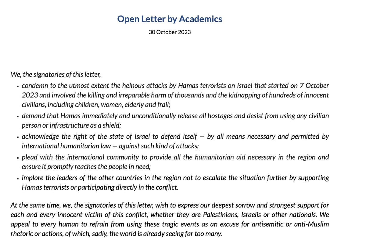 Please consider adding your name and voice to this clear and balanced letter from 2000+ academics worldwide:
sites.google.com/view/openlette…