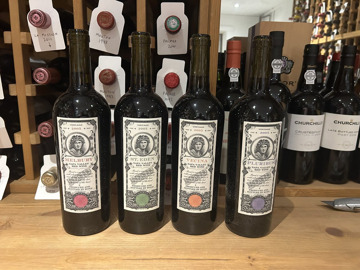 geeivers's tweet image. New wines to try #bond #napa