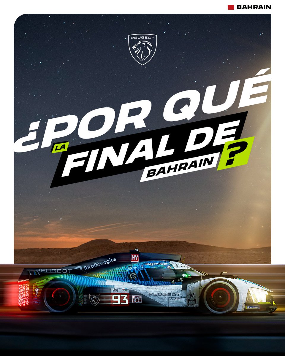 peugeotarg's tweet photo. La Final: A 4 días de que nuestros dos #Peugeot9X8 salgan a la pista por última vez en esta temporada del WEC de la FIA. 

¿Quién está emocionado por las 8 Horas de Bahrein, el espectáculo final, el sábado 4 de noviembre?

#AllureBornToRace #WEC #8HBahrain https://t.co/N2BffxVBfZ