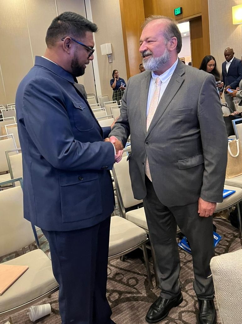 President of the Cooperative Republic of Guyana opening the Ministerial Forum on Gender Equality &amp; Empowerment in Guyana 🇬🇾 with #CARICOM Ministers. Spotlight Initiative against GBV supported by #EU and implemented by <a href="/UNGuyana/">UN Guyana</a>, <a href="/UNDPGuyana/">UNDP Guyana</a> and other UN agencies.