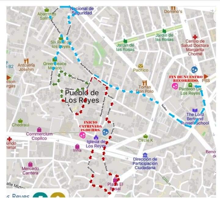 Xim_ena's tweet photo. Los pueblos de #Coyoacán fueron fragmentados por grandes vialidades hostiles pero... durante las fiestas, como hoy, caminan, bailan, y retejen así su territorio  

Caminar como una forma de disidencia; de conectar diferente con esta ciudad y desafiar la visión cochicentrista 🚗💨 https://t.co/caaoLu1QJk