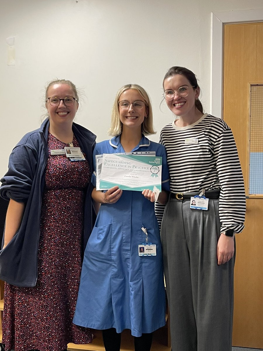 Massive congratulations to Staff Nurse Emily Wade who received fantastic feedback and a Safeguarding Excellence in Practice certificate and badge 🥇 today, high praise from the safeguarding team @myied @MummyWoodyTwins @LindsayMutyava1 #lthtsafeguarding