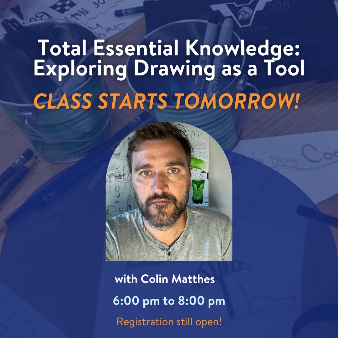 Wisconsin Academy (@wasal) on Twitter photo CLASS STARTS TOMORROW! Join artist <a href="/ColinMatthes/">Colin Matthes</a> for another Total Essential Knowledge (TEK) workshop, where he’ll demonstrate drawing as a tool to visualize and share knowledge.
Register at: wisconsinacademy.org/course/visual-… CLASS STARTS TOMORROW! Join artist <a href="/ColinMatthes/">Colin Matthes</a> for another Total Essential Knowledge (TEK) workshop, where he’ll demonstrate drawing as a tool to visualize and share knowledge.
Register at: wisconsinacademy.org/course/visual-…