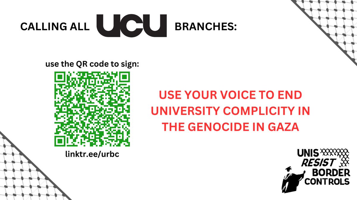 📢Calling all #UCUrising branches! @ucu passes principled motions in Congress, but they are rarely implemented. Have your branch endorse our letter to put pressure on @ucu to make final a plan for USS & HE institutions to divest from companies complicit in #GazaGenocide. 🧵
