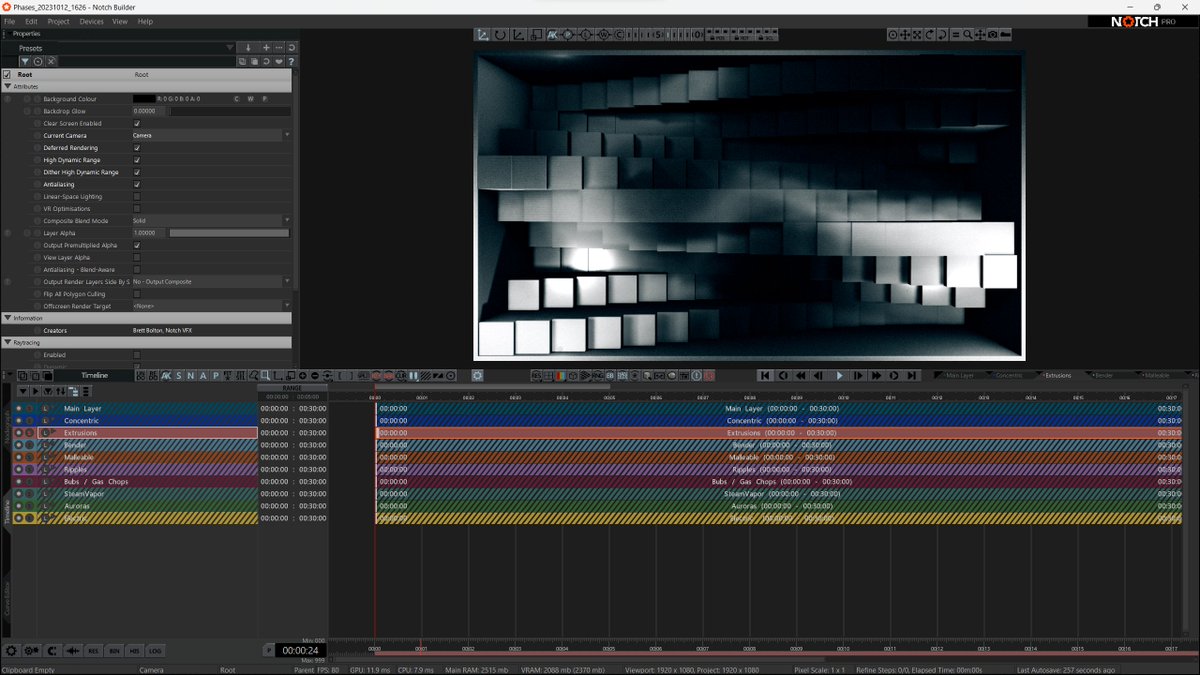 notchvfx's tweet image. We spoke with @brettbolton_av about his history as an audiovisual artist and the debut of his new project, PHASES, at this year's MUTEK Montréal. Read all about it here!

Photos courtesy of MUTEK/Jérémie Gerhardt and Bent Stamnes.

go.notch.one/phasesmutekint…

#madewithnotch