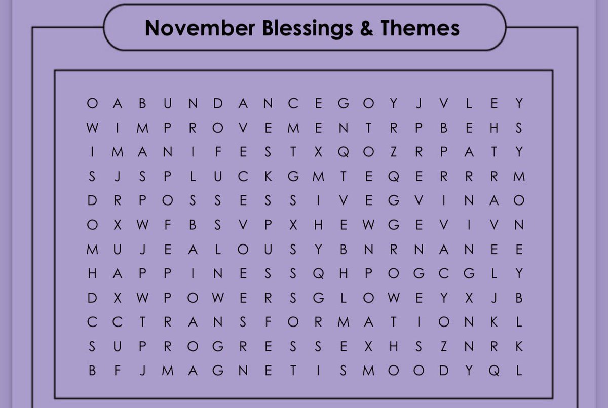 shawtyastrology's tweet photo. The first THREE words you find can show you the types of blessings or themes you might have during the month of November! 🍂🎄✨

What 3 words did you find?! ✨ https://t.co/ur5Sueo3K2