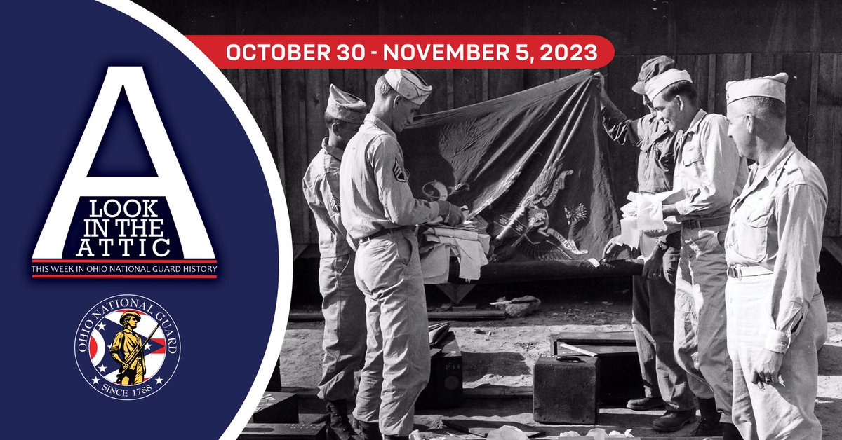 OHNationalGuard's tweet photo. #TWIH Oct. 30-Nov. 5: https://t.co/8P5CIhicTY

The 147th Infantry’s regimental colors are packed for shipping home at end of #WWII; honoring 112th Engineers’ Sgt. 1st Class Paul Smithhisler, who earned the Distinguished Service Cross for his actions during #WWI. https://t.co/01JOpD3rSI