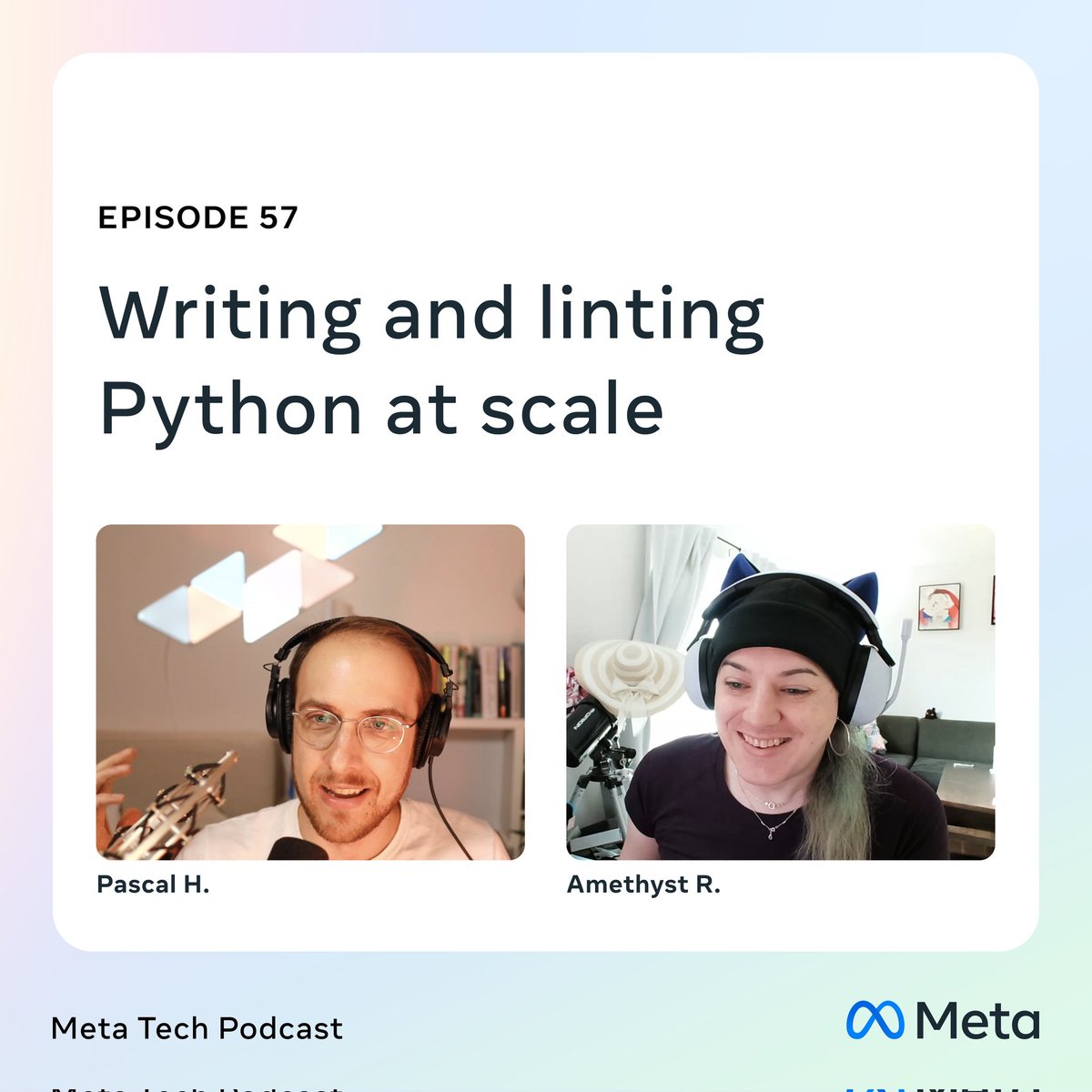 Meta Tech Podcast (@metatechpod) on Twitter photo Python at Meta is huge. Not only does it famously power Instagram's backend, but it underpins our configuration systems, much of our AI work, analytics and many smaller services. Amethyst tells <a href="/passy/">Pascal Hartig</a> how the Python Foundation Team supports all this.
pca.st/episode/d1dcd0… Python at Meta is huge. Not only does it famously power Instagram's backend, but it underpins our configuration systems, much of our AI work, analytics and many smaller services. Amethyst tells <a href="/passy/">Pascal Hartig</a> how the Python Foundation Team supports all this.
pca.st/episode/d1dcd0…