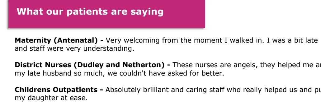 Well done team! Fabulous feedback from our friends and family 👌 <a href="/DGFT_PTEX/">Patient Experience (DGFT)</a> <a href="/teampaeds/">Children's Services - DGNHSFT</a> <a href="/DudleyGroupNHS/">The Dudley Group</a>