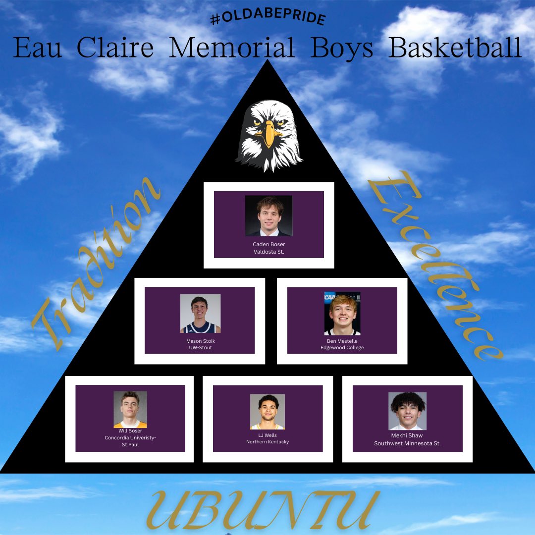 We want to wish good luck to the Old Abe alumni that will starting their college hoops season this coming week! #oldabepride <a href="/Cadenboser33/">Caden Boser</a> <a href="/BenMestelle/">Ben Mestelle</a> <a href="/MasonStoik/">Mason Stoik</a> <a href="/Wboser3/">Will Boser</a> <a href="/LJWells4/">LJ Wells</a> <a href="/ShawMekhi/">Mekhi Shaw</a>