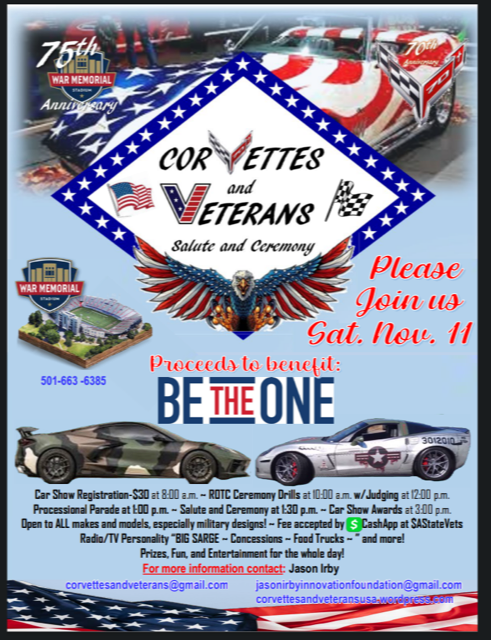 AMZChapter's tweet photo. Corvettes and Veterans will be hosted at War Memorial Stadium, on Saturday, November 11th, 2023. https://t.co/LTxHXDF5wG