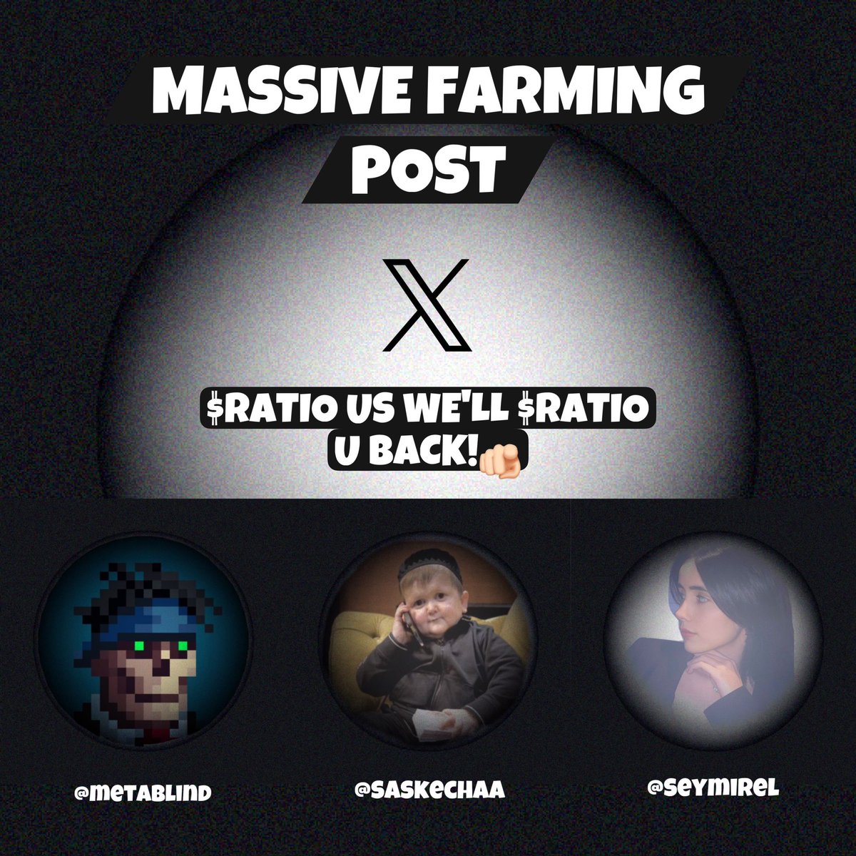 Saskechaa's tweet photo. ‼️ Are you still under 10,000,000 points? ‼️

LET US TAKE YOU TO THE $RATIO LEADERBOARD🔝
 
👉 Follow
@Saskechaa  &amp; @Seymirel &amp; @MetaBlind 

👉 Quote with $RATIO
 
👉 Comment with $RATIO
 
👉$RATIO me, I'll give you $RATIO

🚀 All steps = 10,000,000 Points 🚀 https://t.co/8BSdxn3mK1
