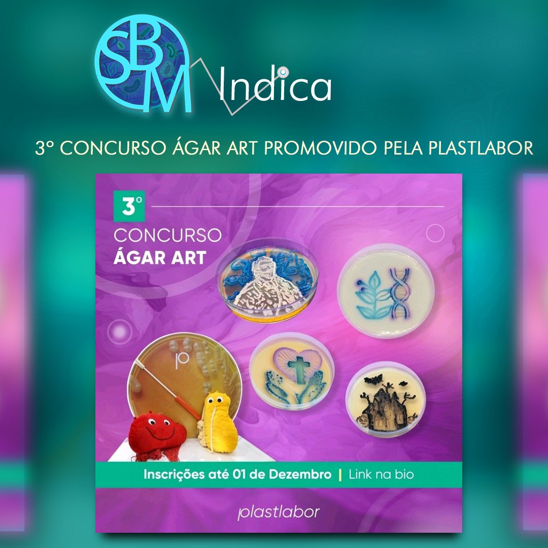 Sociedade Brasileira de Microbiologia - SBM (@sociedadesbm) on Twitter photo #SBMIndica
3º Concurso Ágar Art, promovido pela <a href="/PlastLabor/">PlastLabor</a> 🤩👩🔬🔬🧫
🔬Somente os microbiologistas conseguem enxergar a versatilidade e beleza dos fungos, das bactérias e de tantos outros seres microscópios. Concurso Ágar Art – Plastlabor🧫
plastlabor.com.br/noticias/3o-co…
Participe! #SBMIndica
3º Concurso Ágar Art, promovido pela <a href="/PlastLabor/">PlastLabor</a> 🤩👩🔬🔬🧫
🔬Somente os microbiologistas conseguem enxergar a versatilidade e beleza dos fungos, das bactérias e de tantos outros seres microscópios. Concurso Ágar Art – Plastlabor🧫
plastlabor.com.br/noticias/3o-co…
Participe!