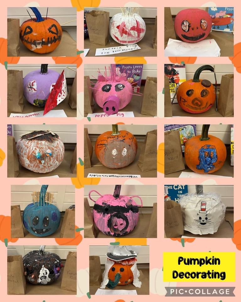 Gr 5/6 and Gr. 6 book character pumpkins <a href="/WinchesterPS/">WinchesterPS</a> 🎃 What a fun collaboration! #tvdsbLLC