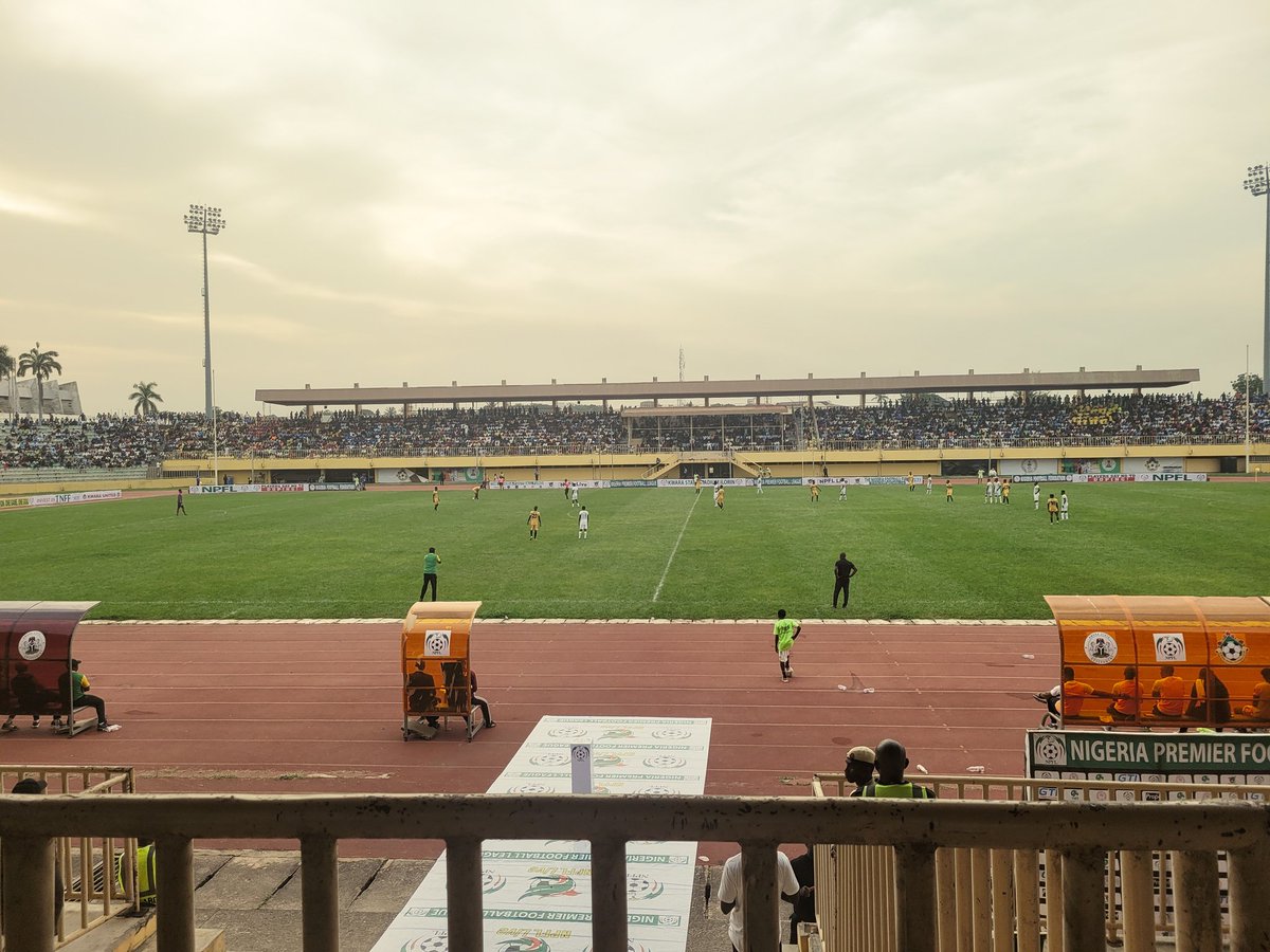 usmanlade's tweet photo. We're currently at the Kwara State Stadium Complex, in company of the Speaker of the Kwara State House of Assembly, RT Hon. Yakubu Salihu Danladi to cheer our Harmony boys (@KwaraUnitedFC) to victory against @SportingLagos. 

While the scoreline still stands at 1-1, we are hopeful of finishing victorious. 💯

#KWASPL
#NPFL24 #MD6