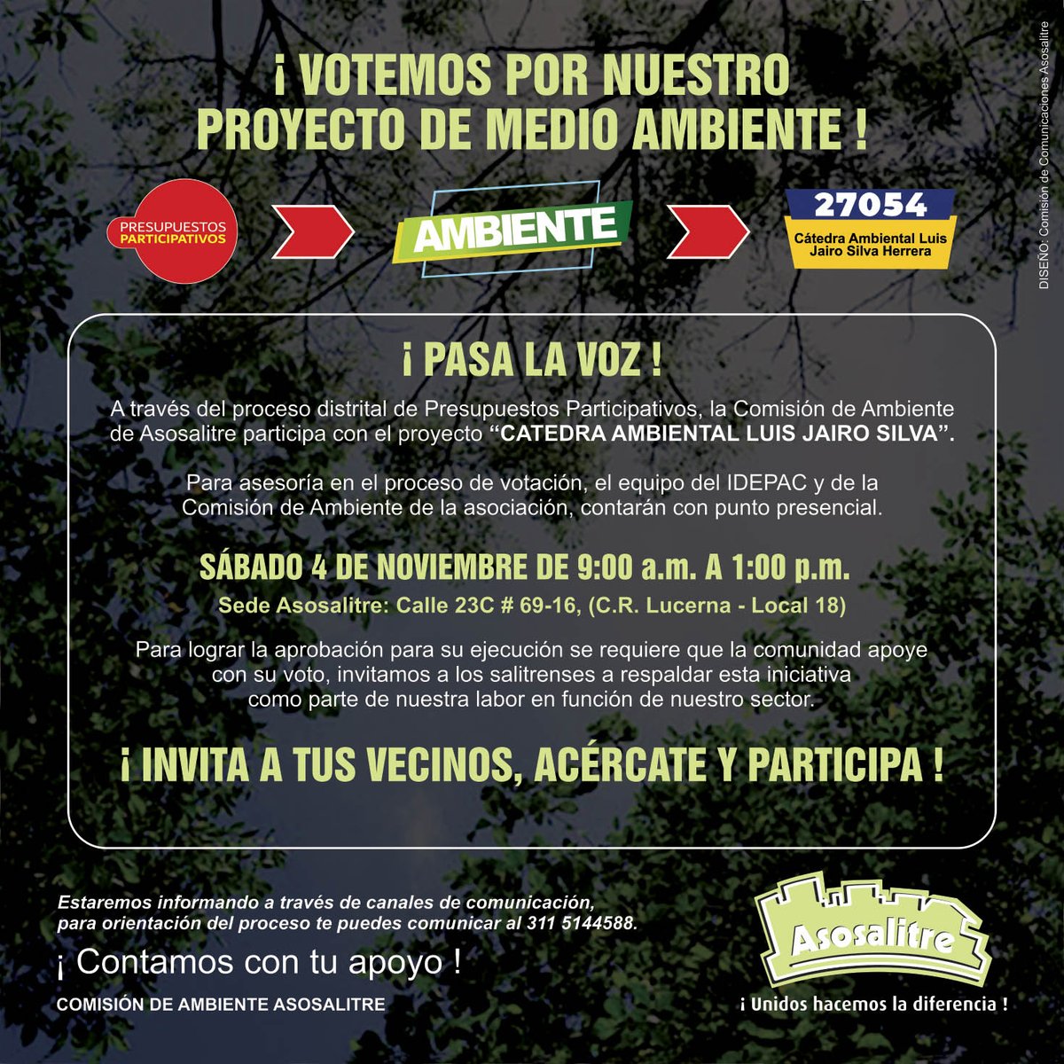 asosalitre's tweet photo. Me place invitarlos a que votemos por nuestro proyecto ambiental https://t.co/Aih5L09hcr