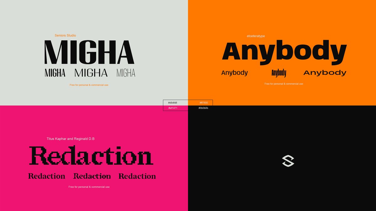 SesoHQ's tweet photo. For my graphic designers,

Wanted to share some of my recent dope variable fonts with many styles &amp; weights.

All free for commercial use.
https://t.co/I1mUru7Onc https://t.co/yFaSgGZ5D4