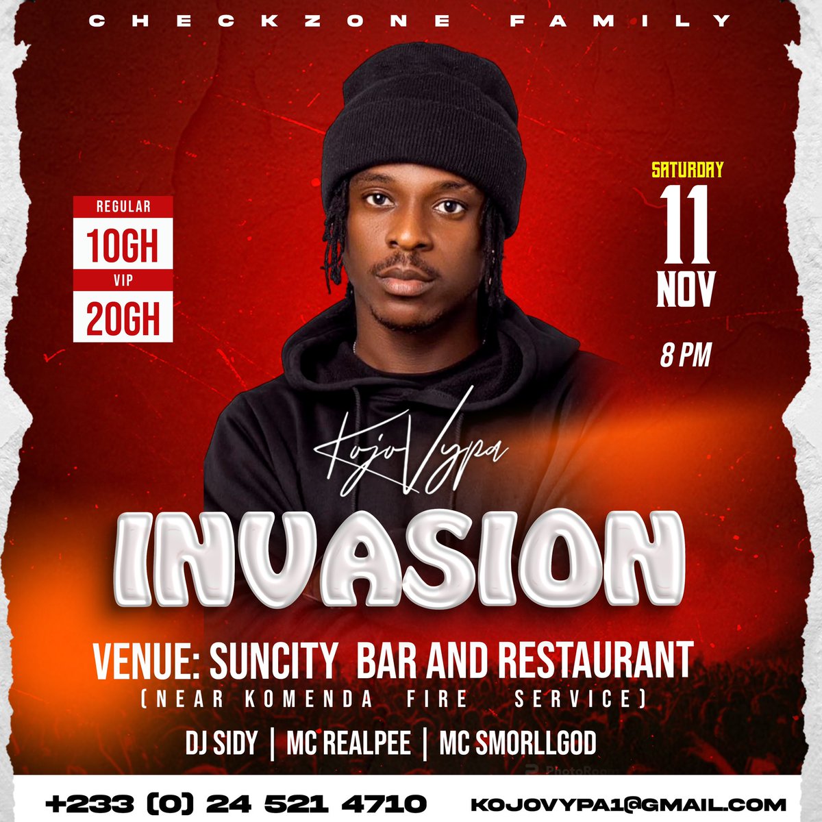 kojo_vypa's tweet photo. Hello fam✊🏽 
My invasion dubbed “KOJO VYPA INVASION “ is here! And I’m doing two locations on same day (11th November,23)

Locations: cape coast (Oguaa Apartment) and Komenda (sun city). See y’all there famlee! #kojovypainvasion #shatta #RIPTakeoff #kudu https://t.co/0S5jlJ1CKI