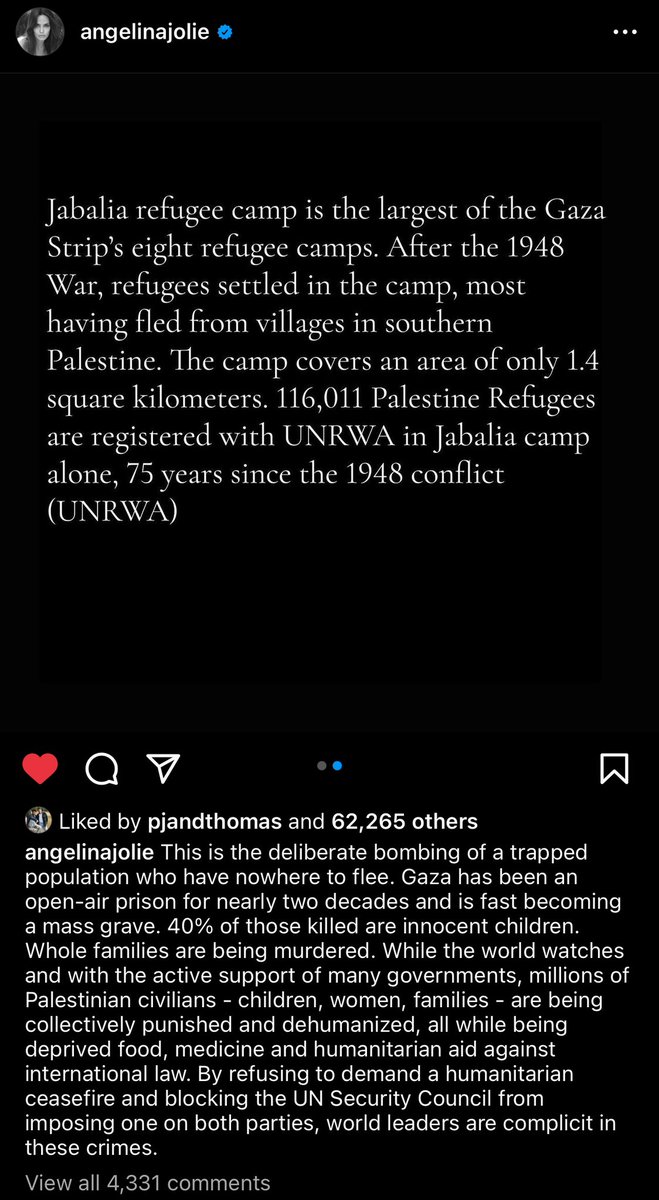 AlijahStorm's tweet photo. Thank you #AngelinaJolie #Palestine https://t.co/qNU0oem2YM