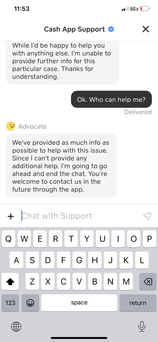 simplybyheart's tweet photo. Cash App is TERRIBLE! This is the response I get when trying to get help with a charge on my card. 😩 @CashApp https://t.co/FEDzRBP1py