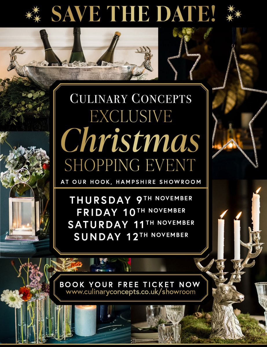 Will you be joining us at our next event? 🎄 Book your Free tickets today &gt; culinaryconcepts.co.uk/showroom
