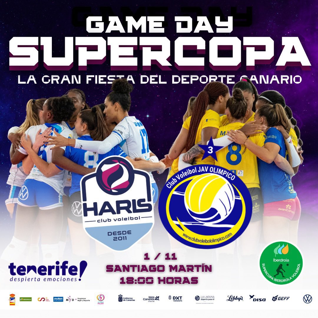 R U READY⁉️🤩 para la Supercopa Iberdrola 2023 😏🔜

🤜🏽💥🤛🏾Tenerife Libby’s La Laguna e Hidramar Gran Canaria ➡️ en busca de hacerse con el primer título en juego de la temporada‼️

🔴🎥 En DIRECTO 👉🏽 youtube.com/live/cvpUadqtA…

ℹ️ MARCADOR ONLINE: rfevb-web.dataproject.com/LiveScore.aspx…
