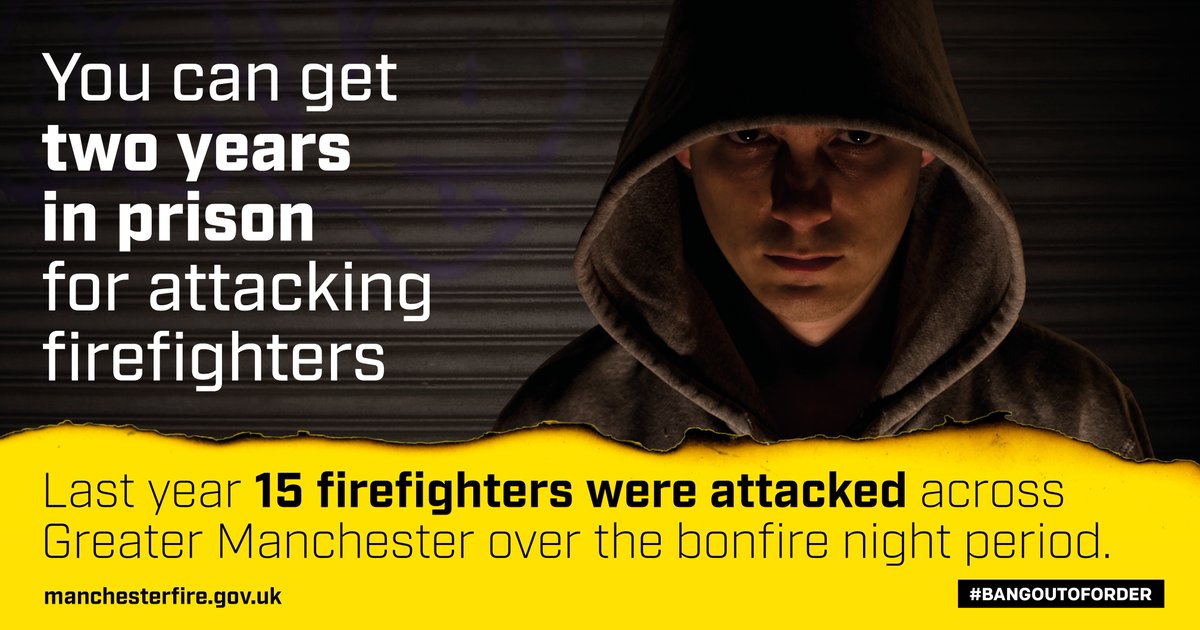 🚫Abuse towards emergency service workers will not be tolerated. Assaulting emergency service workers is #BangOutOfOrder and could get you locked up this #BonfireNight period.