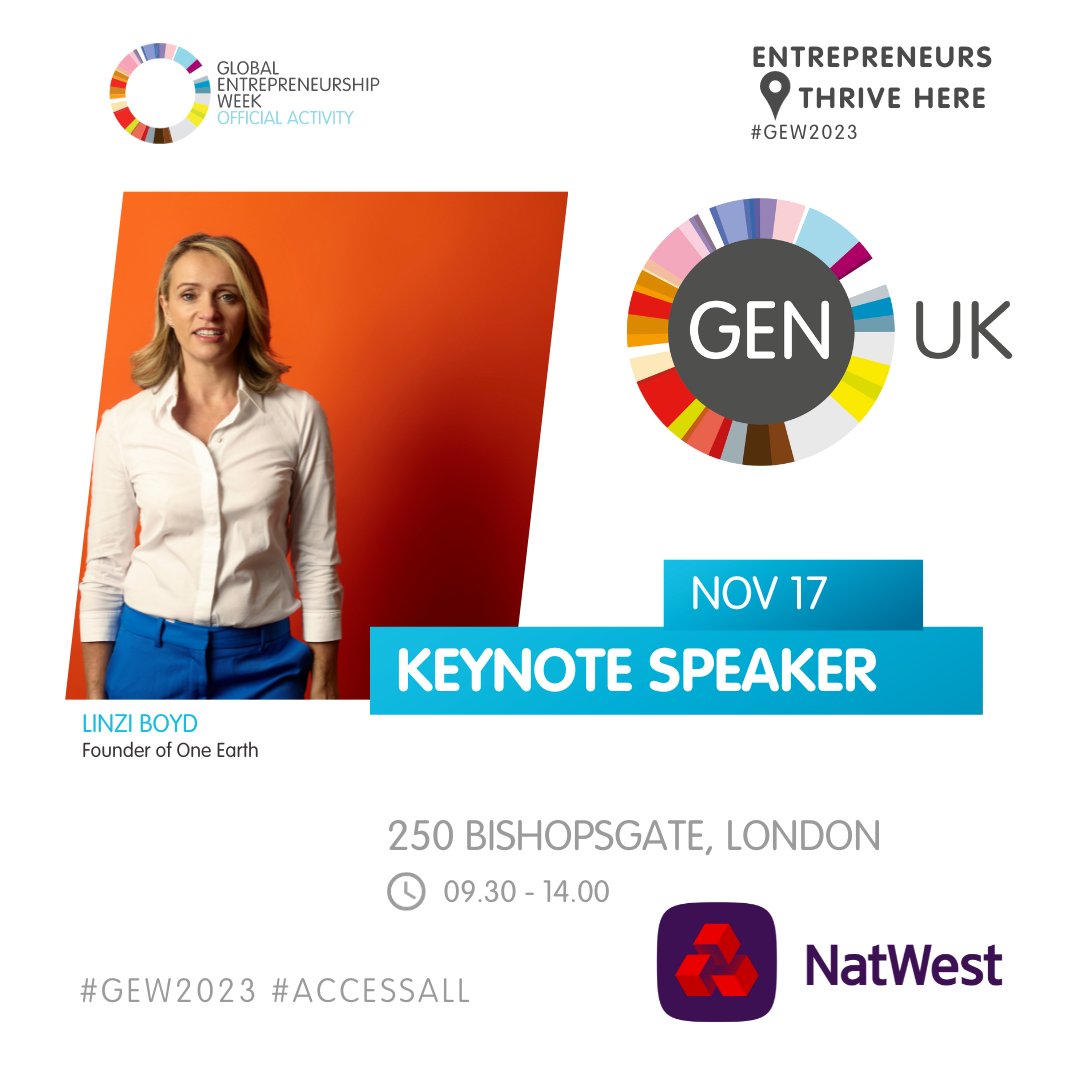 TheGENUK's tweet photo. 💡 GEW 2023 is all about inspiring, empowering, and enabling entrepreneurs. Register for our #AccessAll event, leave inspired and motivated to become part of the entrepreneurial movement! 🚀 #GEWUK #GEW2023 #StartSomething
https://t.co/Fw427kMXvw https://t.co/Og1VwiIbT3