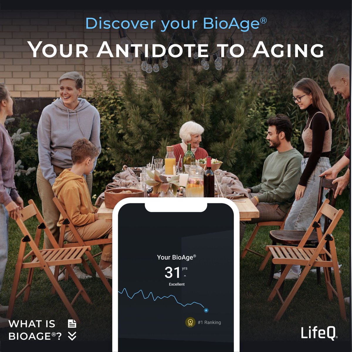 Discover YOUR #BioAge®! Aging is inevitable, but HOW you age is in your hands. Learn more about LifeQ BioAge® here! buff.ly/3LJEs8A #scientificallyvalidated