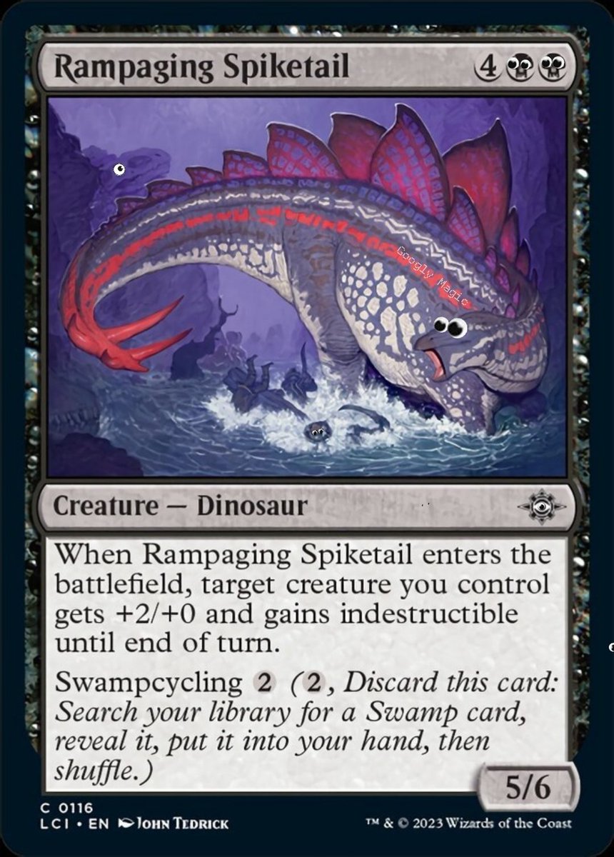 GooglyMagic's tweet photo. Rampaging Spiketail

🌙

#MTGGoogly #GooglyMagic

#googlyeyes #dnd #ttrpg #MTGArt
#MTGPauper #MTG #MagicTheGathering
#cEDH #MTGArena #mtgsecretlair #MTGEDH #EDH #Mtgproxy #MTGPioneer #art #mtgfinance #mtgalter #MTGxWHO #MTGIxalan #MTGEldraine #MTGxFallout #MTGxMarvel #MTGLCI https://t.co/cuEZCdNDy6