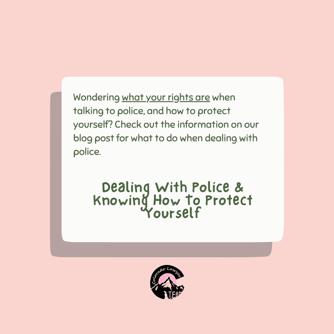 CHECK OUT OUR BLOG POST : colawteam.com/dealing-with-p…

#dealingwithpolice #whattodo #ColoradoLawyer