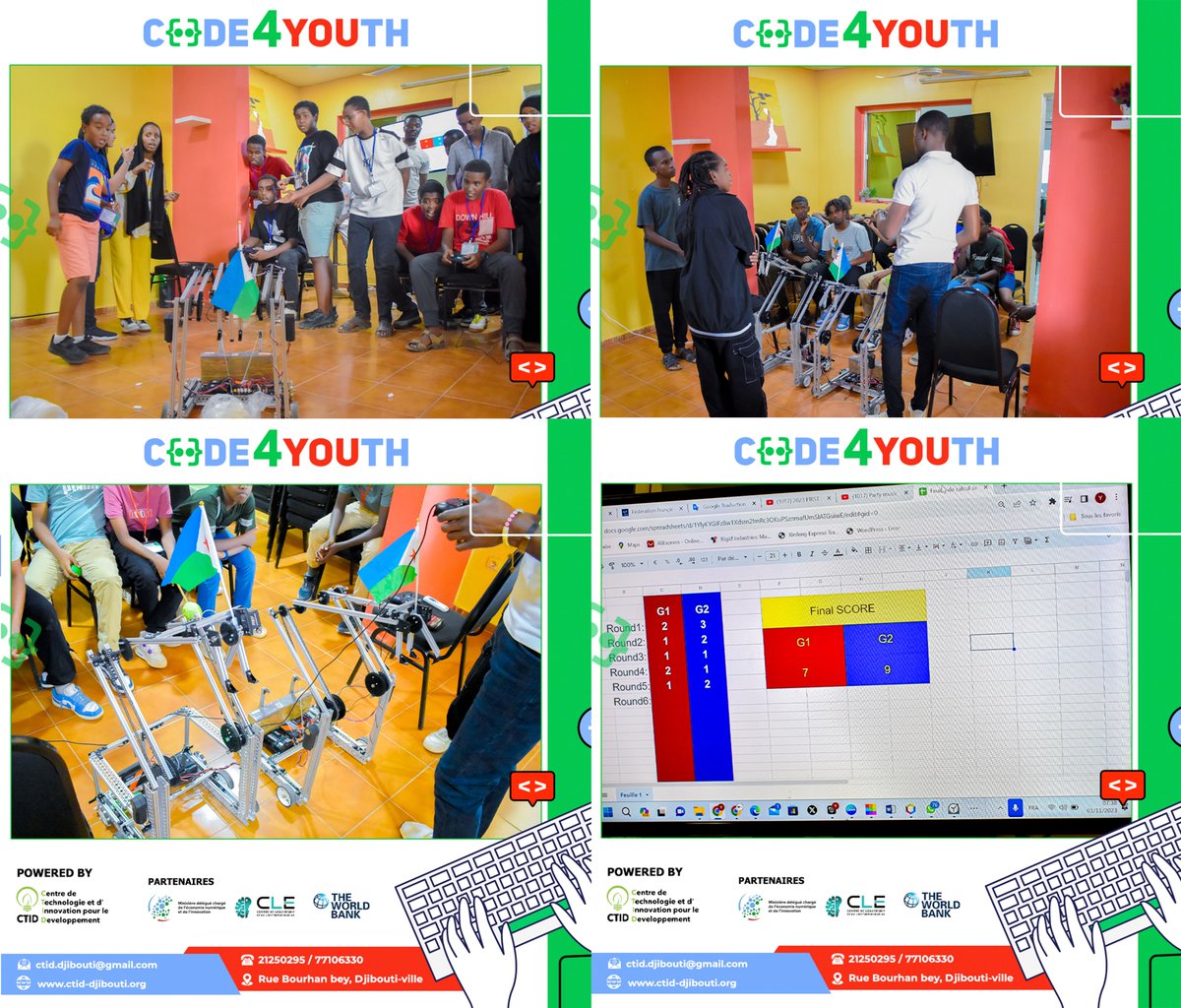 Code4Youth1's tweet photo. #Day31/#CHALLENGEDAY1 #SCRATCH
Améliorer son RAISONNEMENT en PROGRAMMATION ORIENTEE OBJET en programmant 1 #RobotPolicier dirigeant la circulation dans 1 carrefour de 3 voies avec 1mn de rotation
▶️Challenge résolu en 1 temps record de 1m35s par le gagnant du jour🏅
#Djibouti https://t.co/bxLYIqrx0o