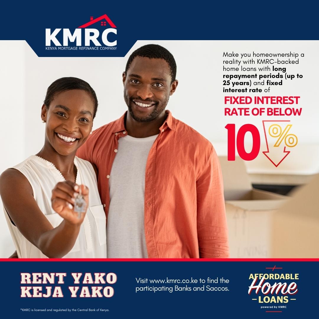 WamathaiTelvin's tweet photo. Wadau,the @kmrc_co has great rates on home loans, #RentYakeKejaYako with rate of Upto 10% repayment period of up to 25yrs. Click on https://t.co/DEnvZLokKU to join their space from 7PM by 
@TerryanneChebet
… &amp; have an amazing conversation on #AffordableHousingKE #JijengeNaKMRC https://t.co/mIxtHMJPbF