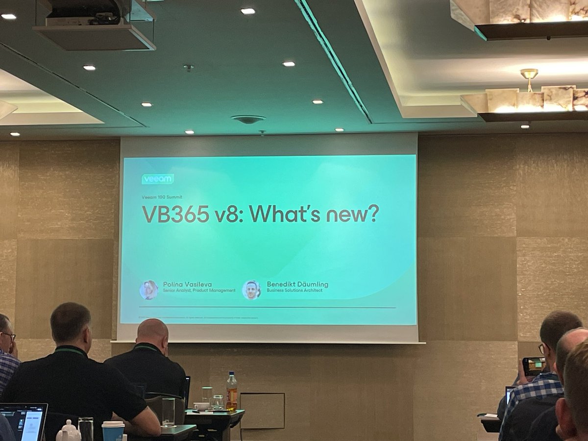 Day two at the #Veeam100Summit where we covered VB365 v8 and the fantastic improvements it will bring to backups at scale. Also some great Veeam One and ransomware prevention content