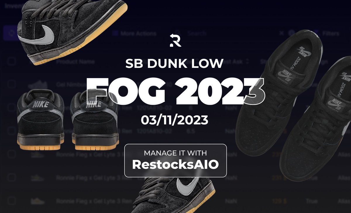 😶‍🌫️ SB DUNK LOW "FOG"

This Dunk Low will be re-releasing this week!
Get RestocksAIO now and make sure you manage, store and sell all your sneakers in the best and easiest possible way! 🚛

Like + RT for a FREE Monthly 🆓
